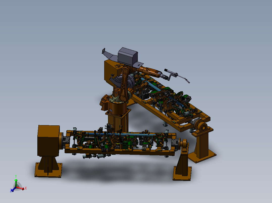 汽车仪表梁骨架机器人弧焊焊装夹具