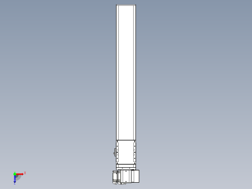 同步带全封闭直线模组TPA-HCB-105D-90-L650-RP-Y-P20-N3俯视缩略图