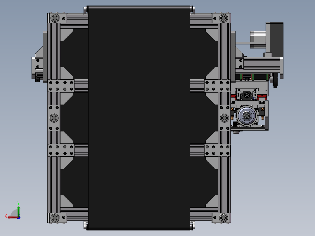重型铝合金钢数控铣床后视图