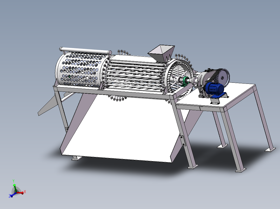 青皮核桃去皮机SW三维图==1262722