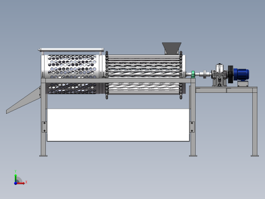 青皮核桃去皮机SW三维图前视缩略图