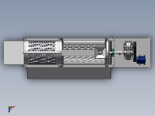 青皮核桃去皮机SW三维图俯视缩略图