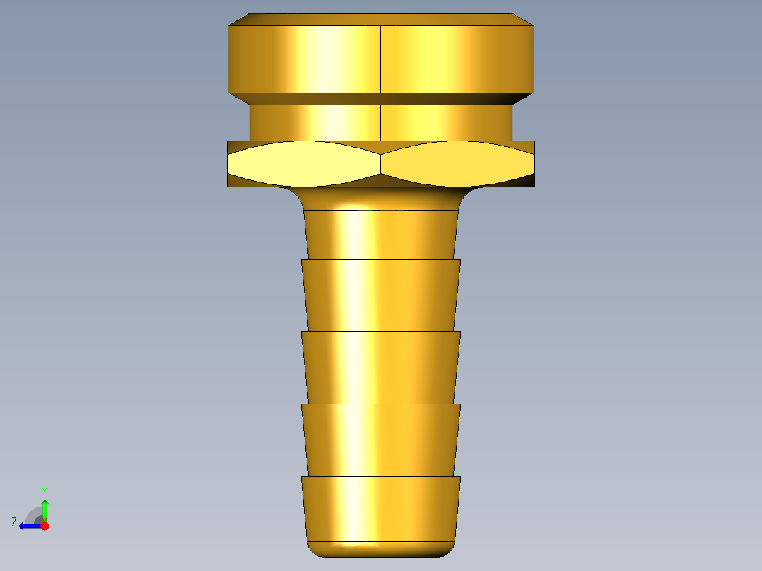 水管接头Hose Barb to Male Hose Thread 54GH-10-12右视图