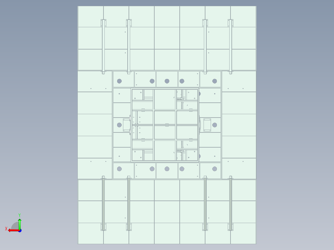 六自由度总装平台后视图