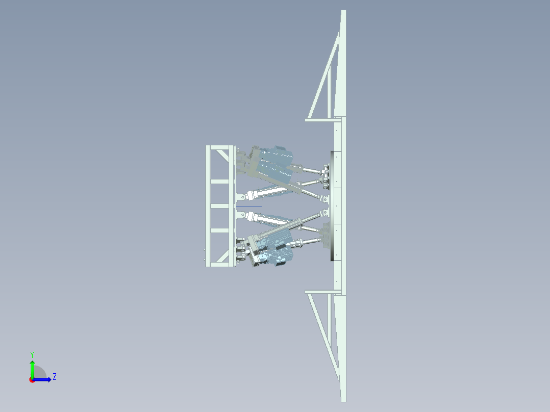 六自由度总装平台左视图