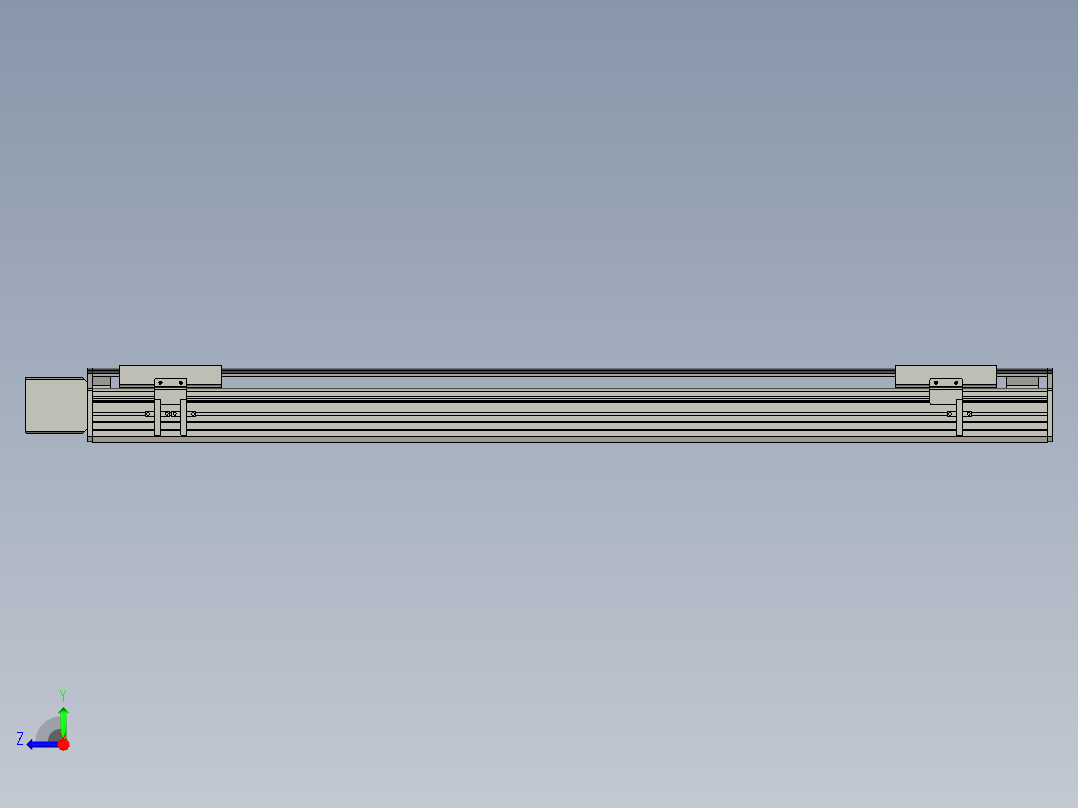 直线模组WG-LHB12-S800-R(B)设计图纸右视图