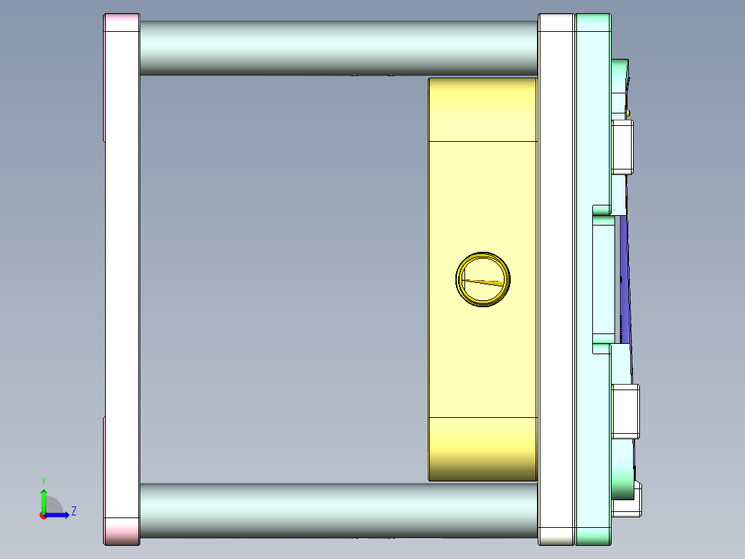 UX305LA-D笔记本CNC工装夹具三维模型-CNC1左视图