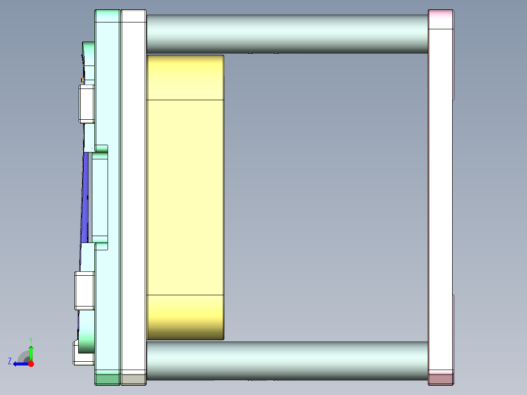 UX305LA-D笔记本CNC工装夹具三维模型-CNC1右视图