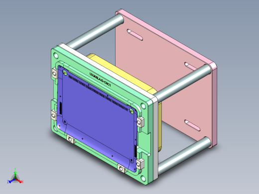 UX305LA-D笔记本CNC工装夹具三维模型-CNC1正等轴测缩略图