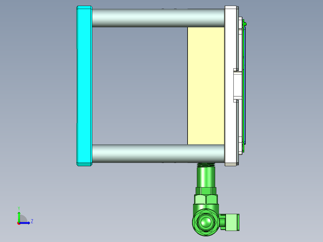 ZAZ00-A-笔记本CNC工装夹具三维模型CNC5左视图