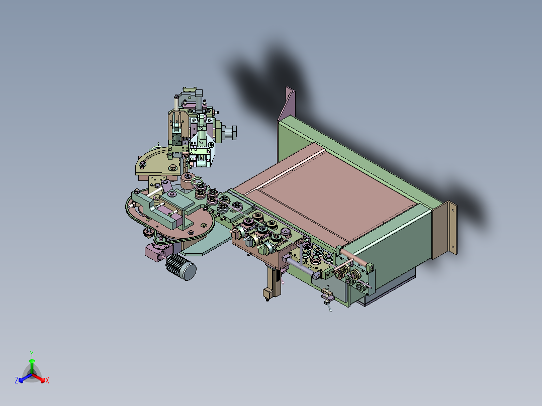 自动弯丝机step正等轴测图