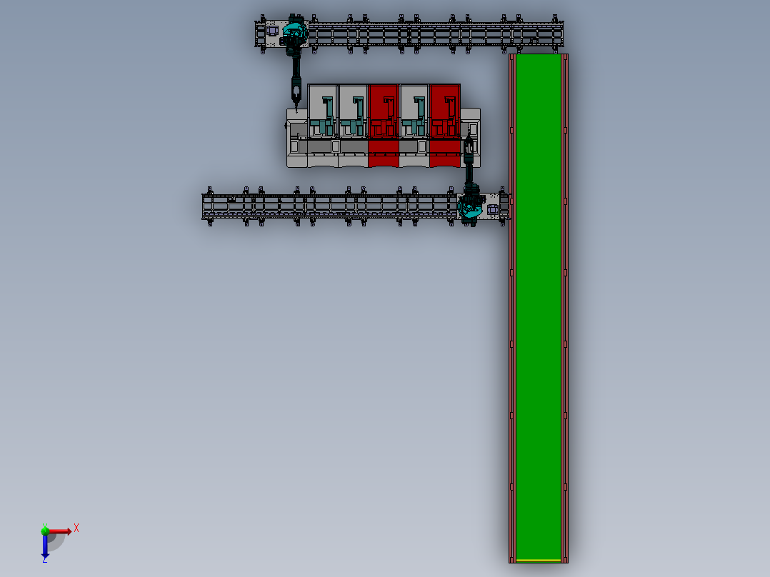 纸箱自动喷码印刷生产线sw17俯视图