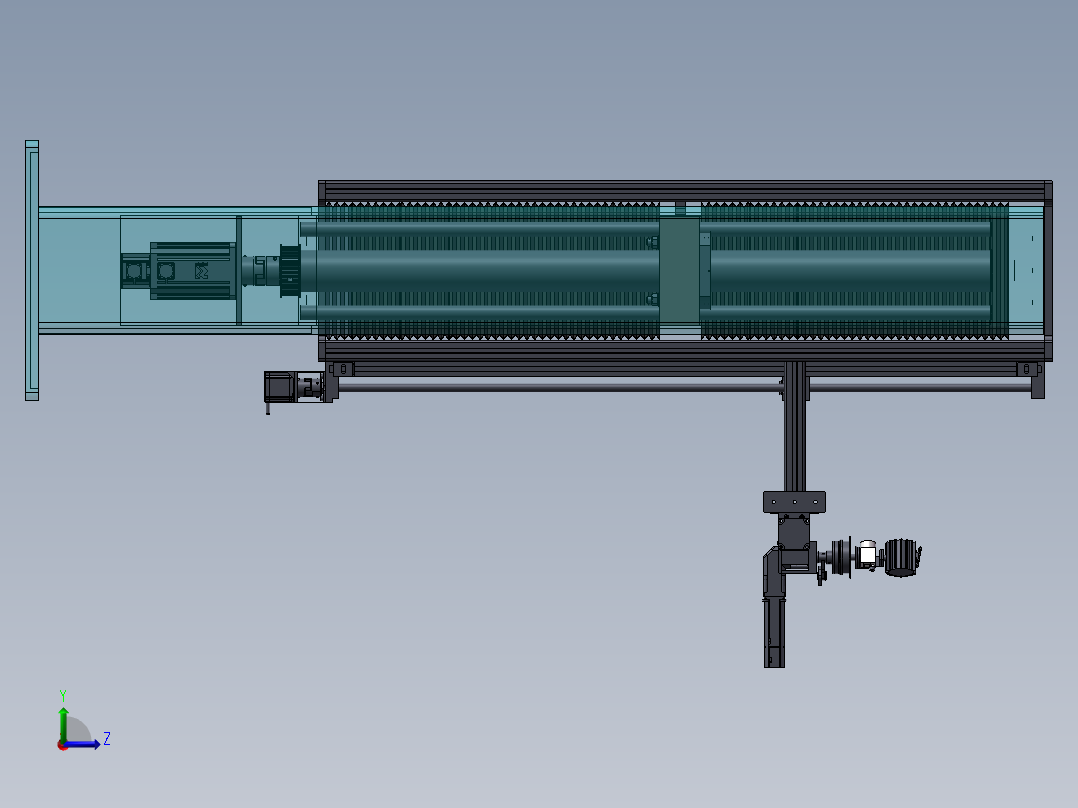 WDW-100E拉伸试验机左视图