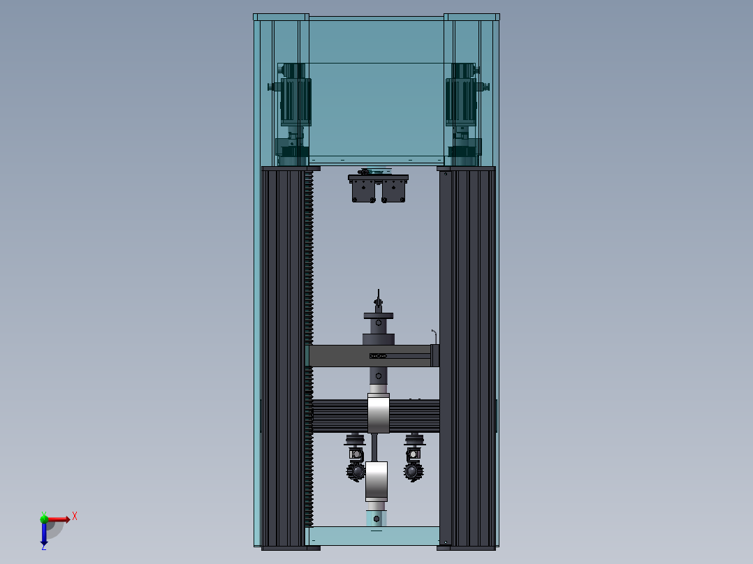 WDW-100E拉伸试验机俯视图