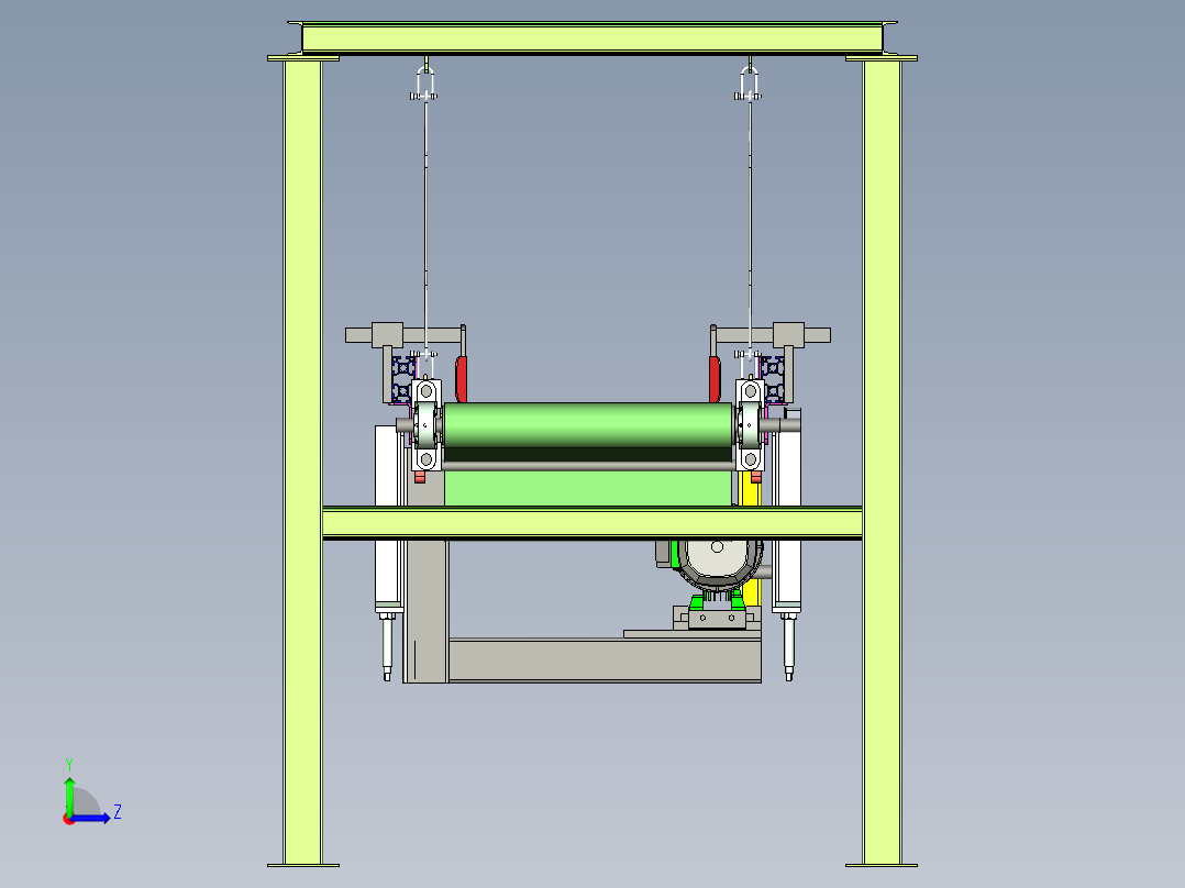 吊装倍速输送线设计左视图