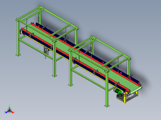 吊装倍速输送线设计正等轴测缩略图