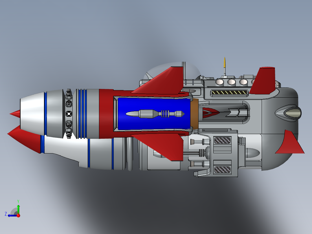 宇宙飞船(77)右视图