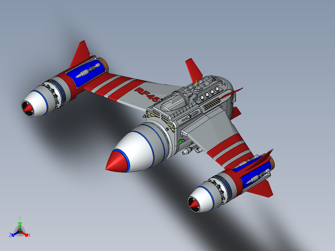 宇宙飞船(77)正等轴测图