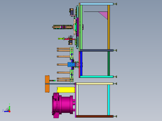 细纱机的空纱管上料装置右视缩略图