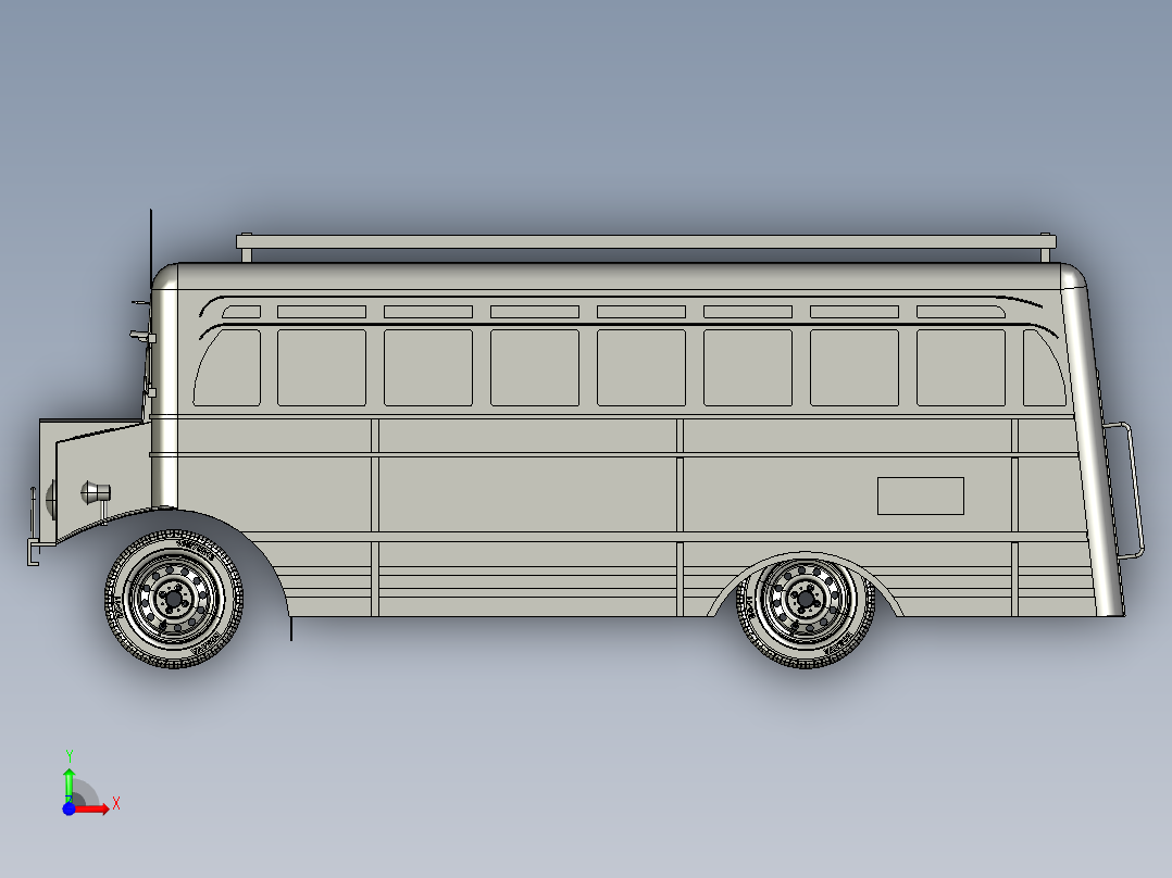 大肚巴士（39 bitePu）雪佛兰C-15（SolidWorks虚拟模型）前视图