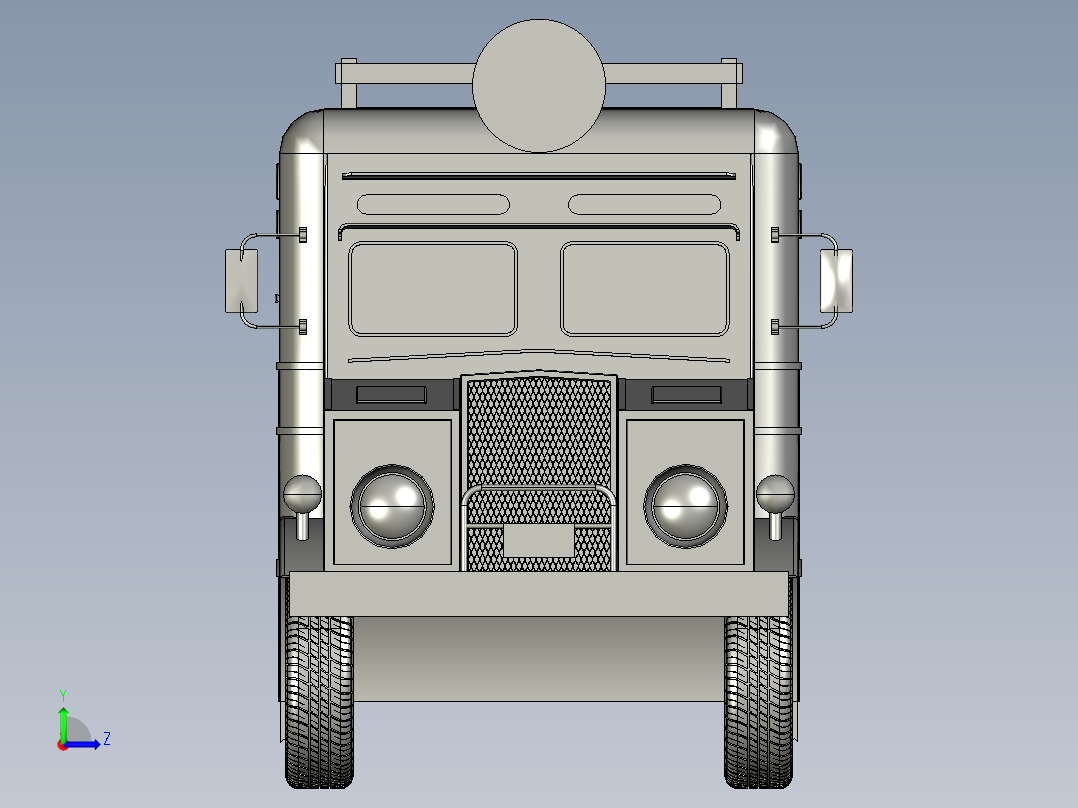 大肚巴士（39 bitePu）雪佛兰C-15（SolidWorks虚拟模型）左视图