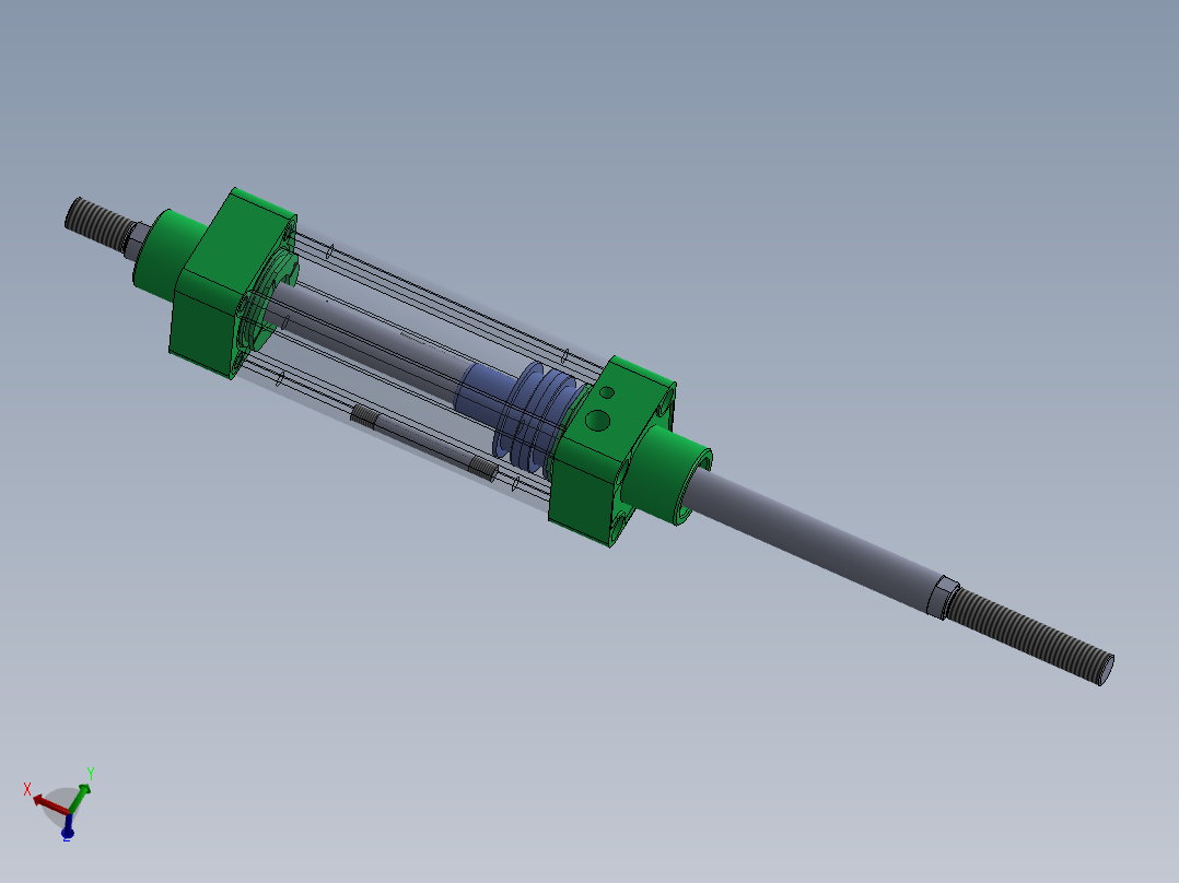 A0003259-Blue Air 气缸（双杆 - 双作用）50x20x126 毫米