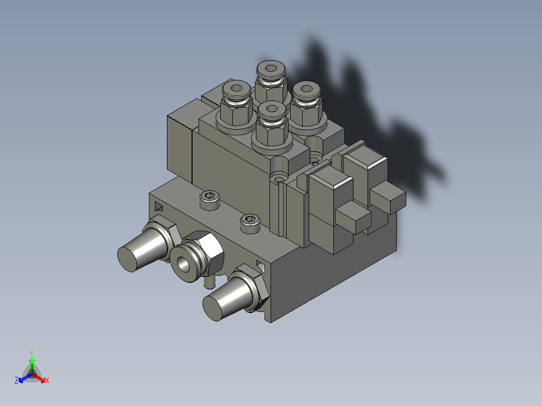 3-30-4位电磁阀装配主视图