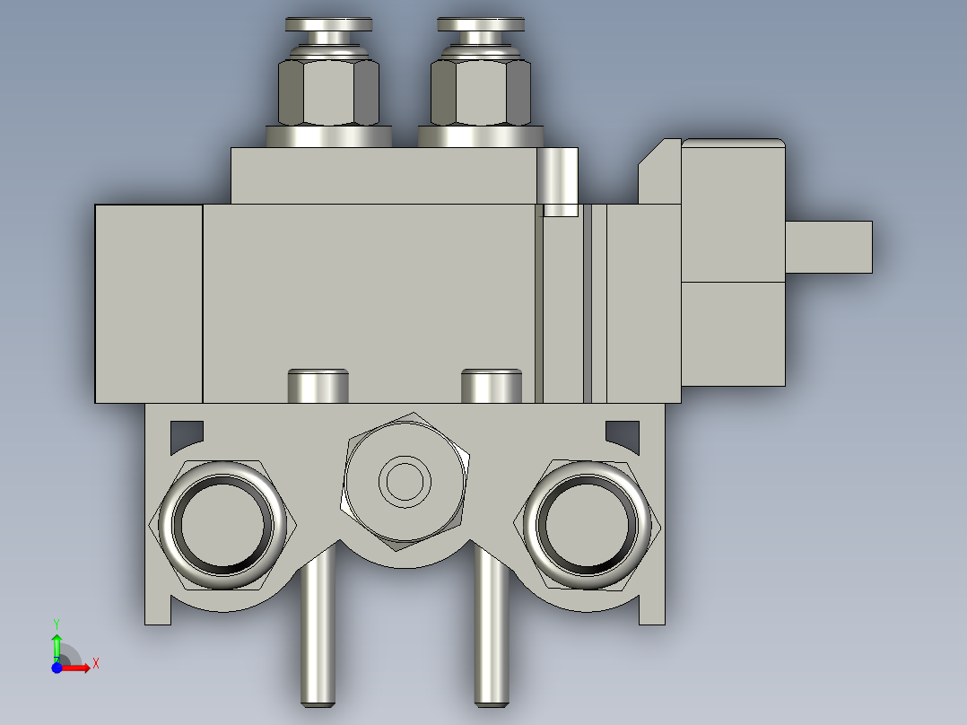 3-30-4位电磁阀装配前视图