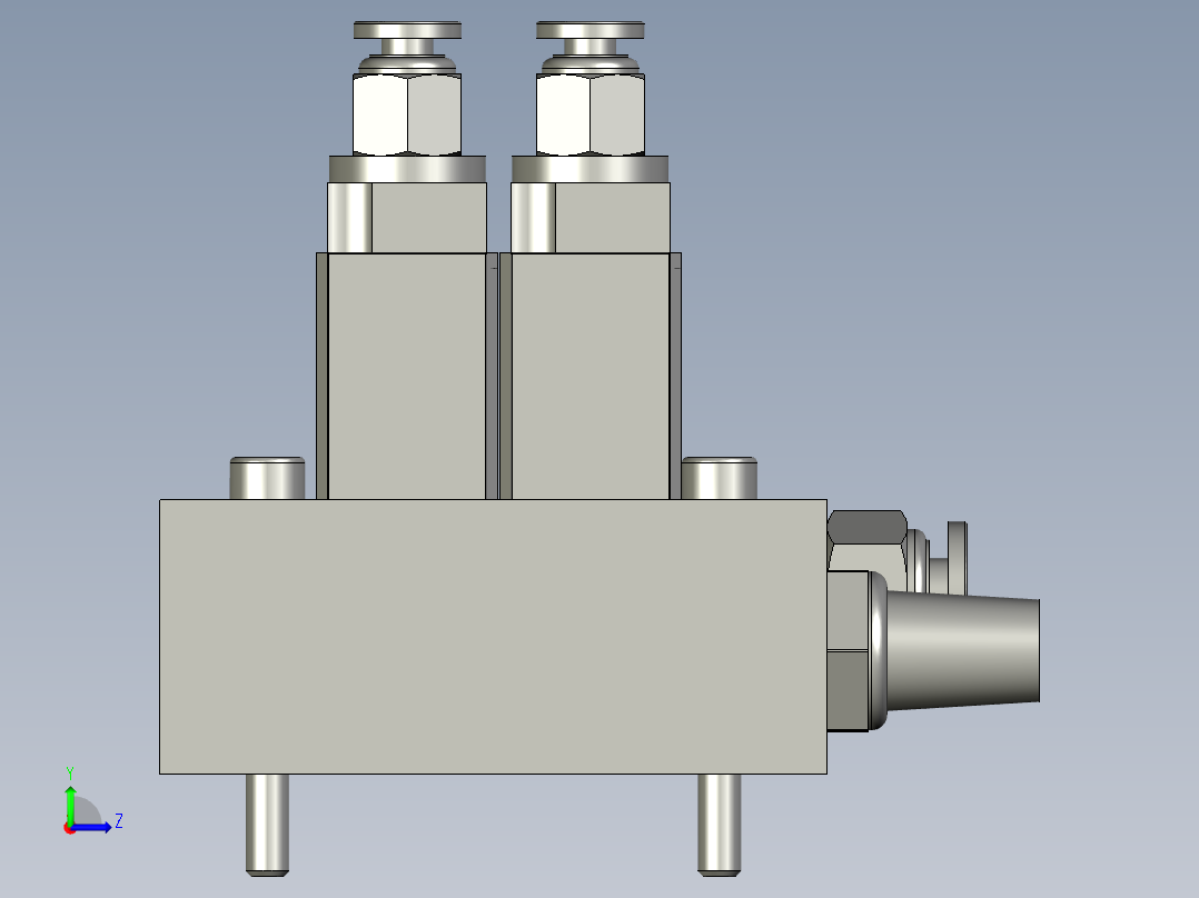 3-30-4位电磁阀装配左视图