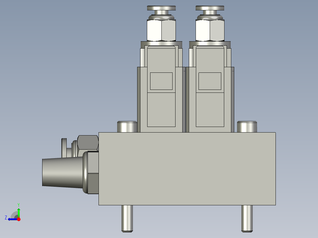 3-30-4位电磁阀装配右视图