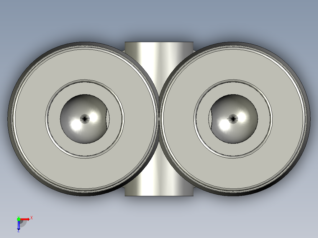 3通接头PY6俯视图