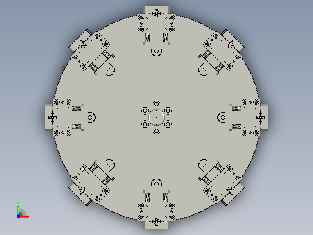 右转盘部件前视图