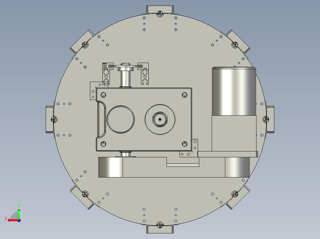 右转盘部件后视图