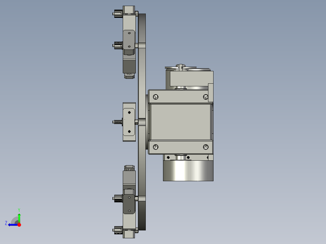 右转盘部件右视图