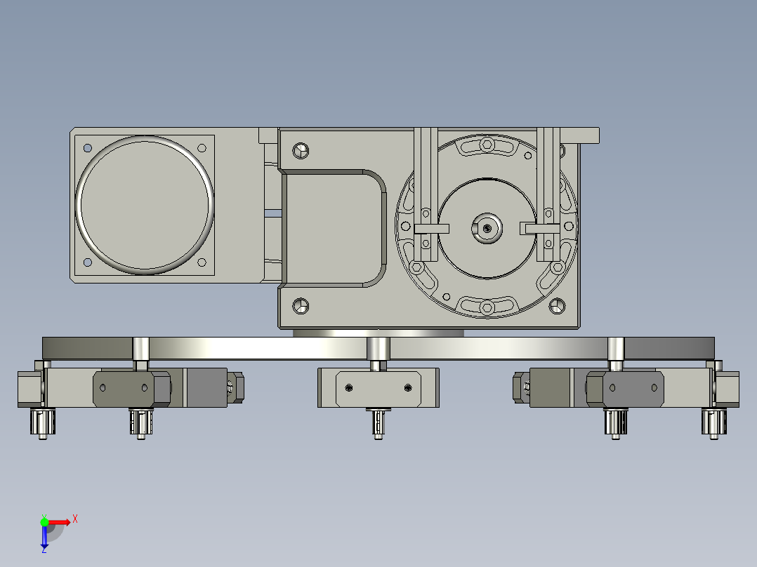 右转盘部件俯视图