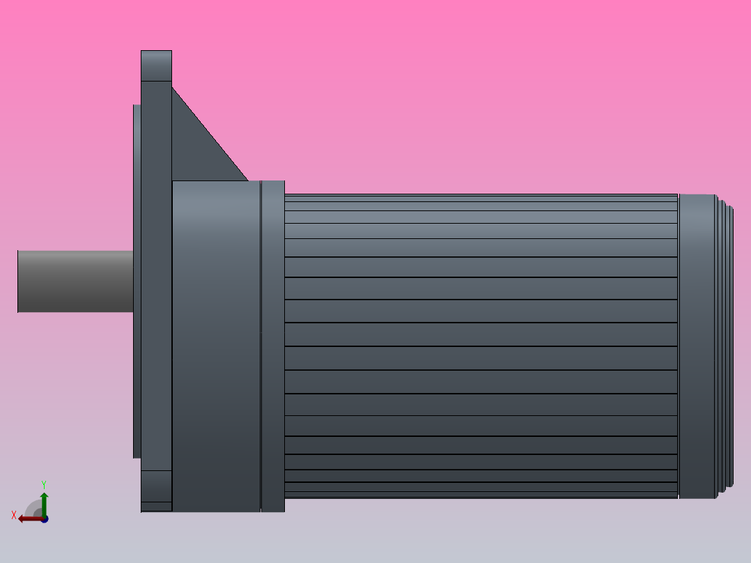GV22型：立式三相齿轮减速马达[GV-40-1500-30~120-S]主视图