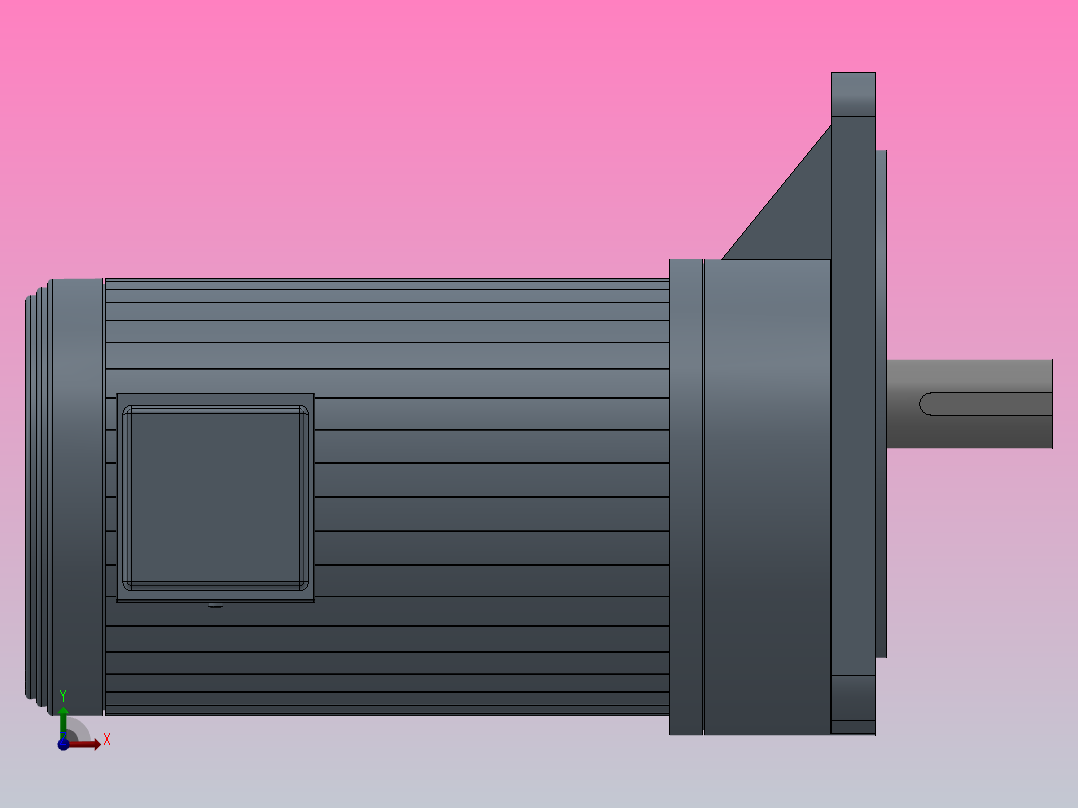 GV22型：立式三相齿轮减速马达[GV-40-1500-30~120-S]前视图