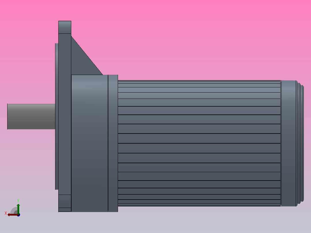 GV22型：立式三相齿轮减速马达[GV-40-1500-30~120-S]后视图