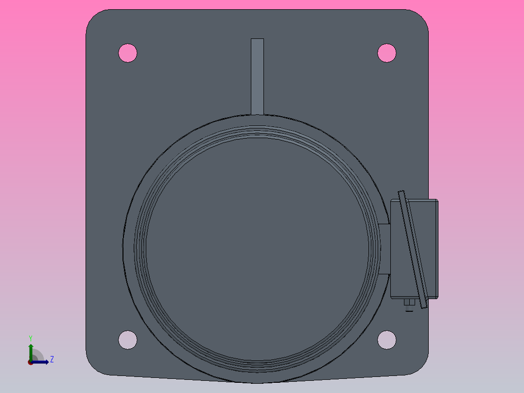 GV22型：立式三相齿轮减速马达[GV-40-1500-30~120-S]左视图