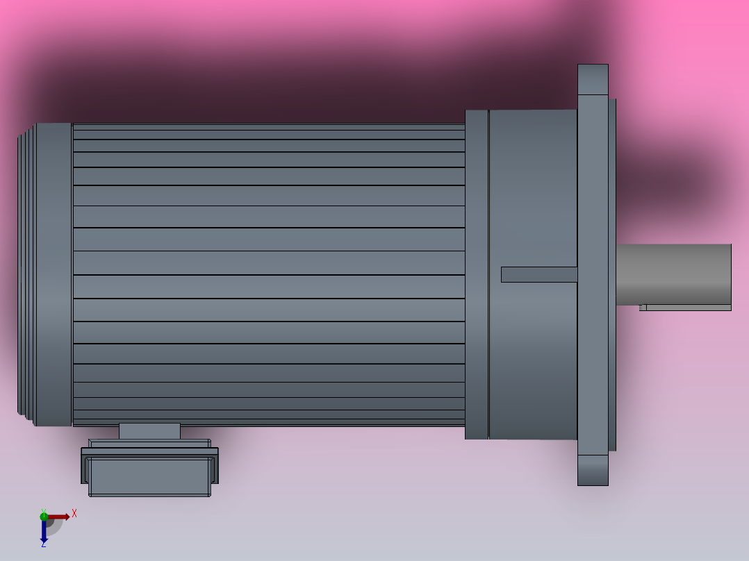 GV22型：立式三相齿轮减速马达[GV-40-1500-30~120-S]俯视图