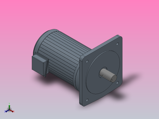 GV22型：立式三相齿轮减速马达[GV-40-1500-30~120-S]正等轴测缩略图