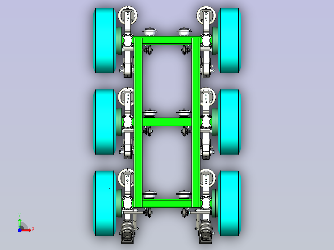 减震车架设计前视图