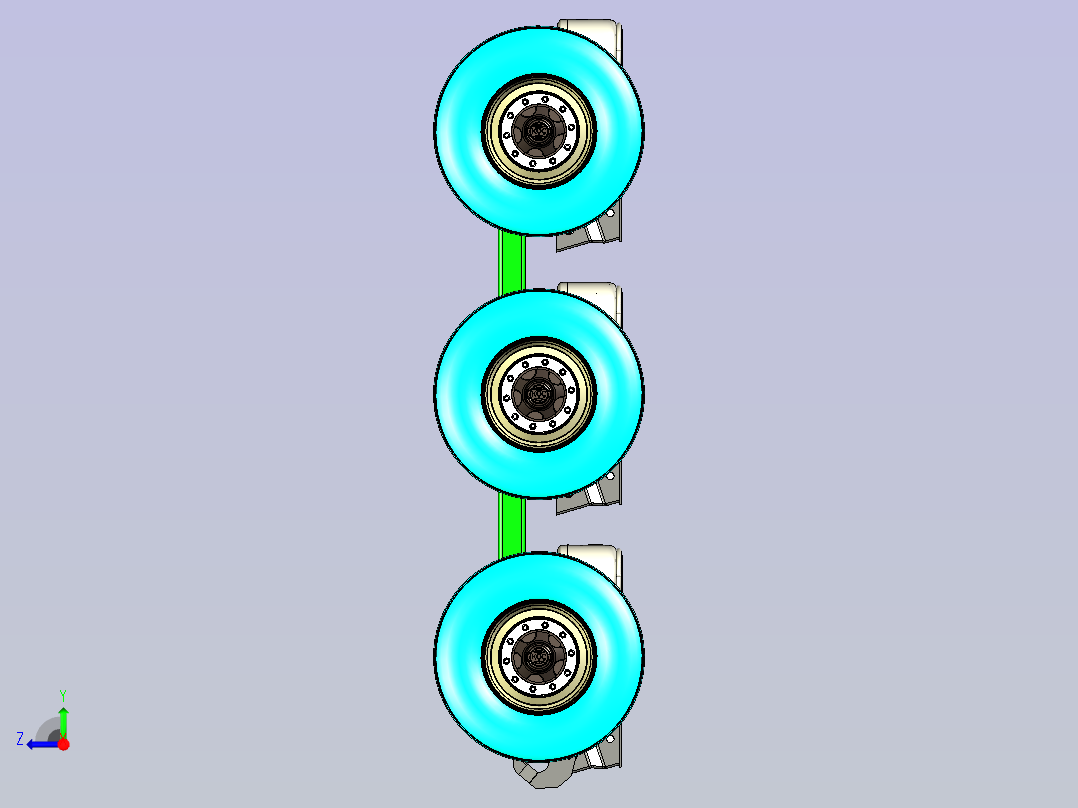 减震车架设计右视图