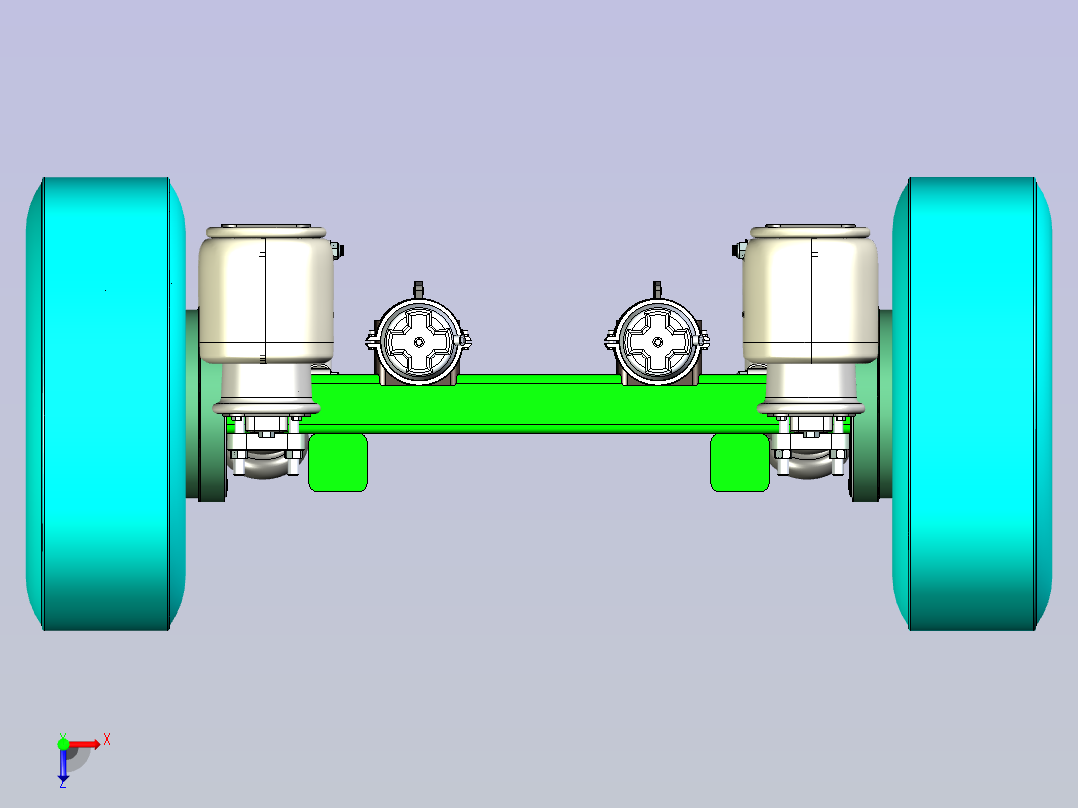 减震车架设计俯视图