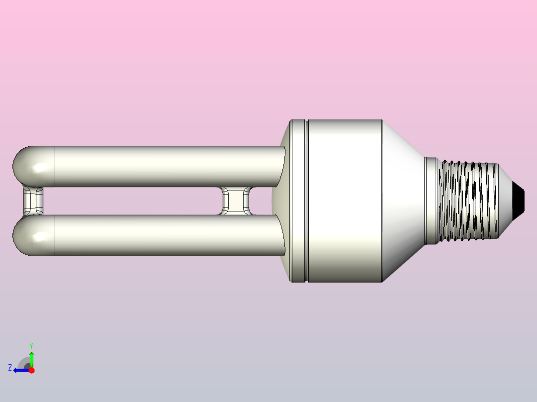 节能灯泡右视图