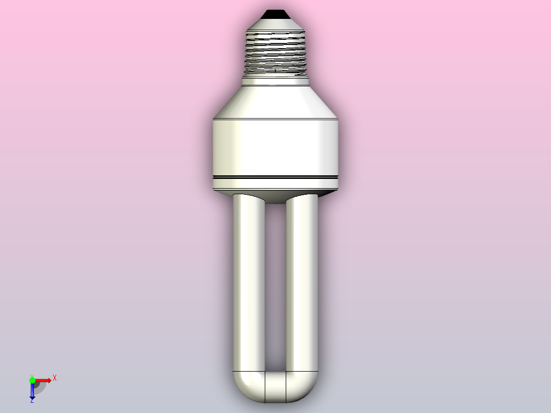 节能灯泡俯视图