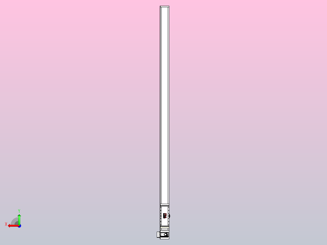 伺服电机集成皮带传动直线执行器TPA-OCB-140-256-L2850-LU-P75-N3后视图