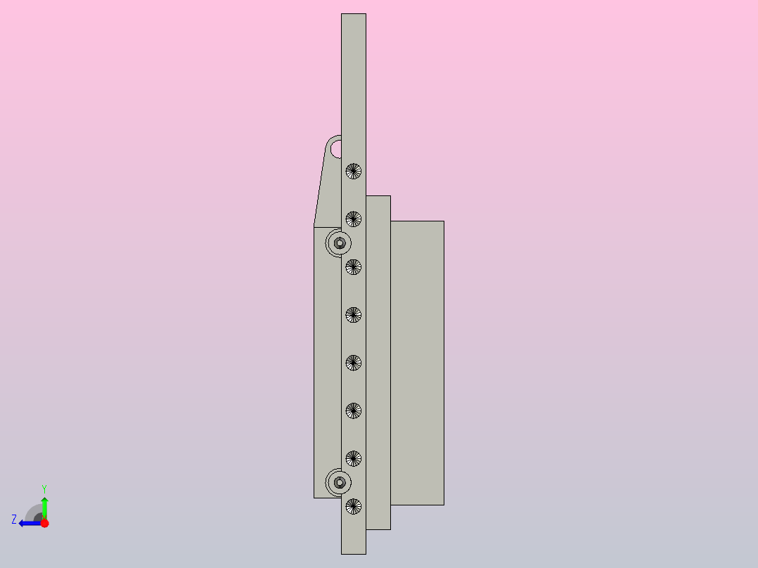 ZMF铸铁镶铜方闸门[ZMF-300]右视图
