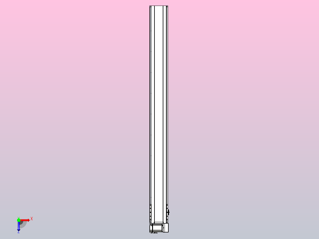 皮带直线轴半封闭可选导轨TPA-HNB-175D-140-L1800-RU-Y-P75-N3俯视图