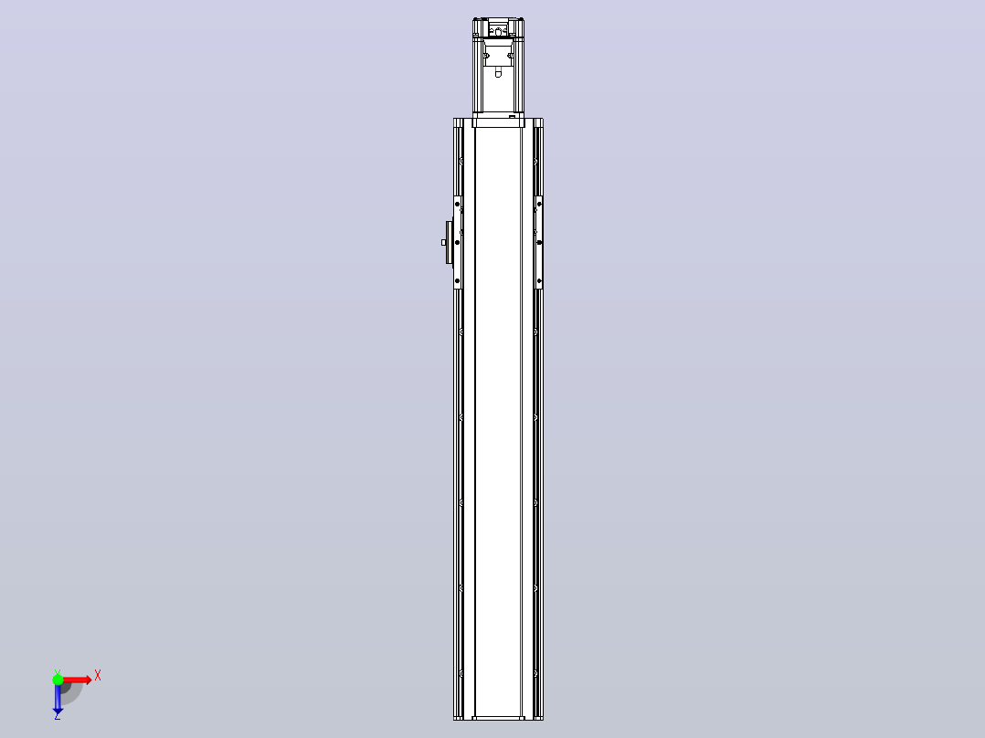 日规模组半封闭丝杆TPA-HNR-105D-1610C-L450-M-C-P20-N3俯视图